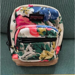 Jansport micro mini floral pouch